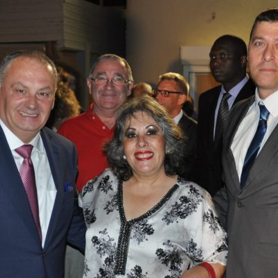 עם שגריר אלבניה בישראל ועם האחראי על דסק הבלקנים במשרד החוץ באירוע יום העצמאות האחרון של סלובניה